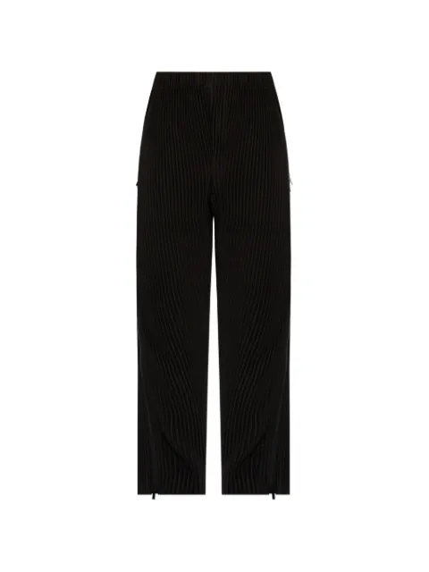 Homme Plissé Issey Miyake zip-pockets pleated trousers Black HP66JF2320