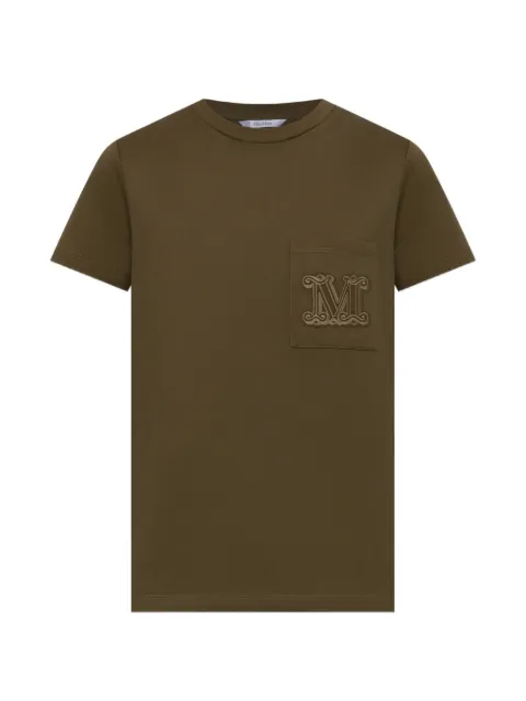 Max Mara Papaia logo-embroidered T-shirt Green 2621946051600