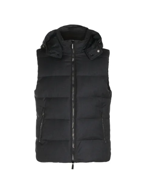 Moorer hooded sleeveless padded coat Black MOUGI100180LLU0022