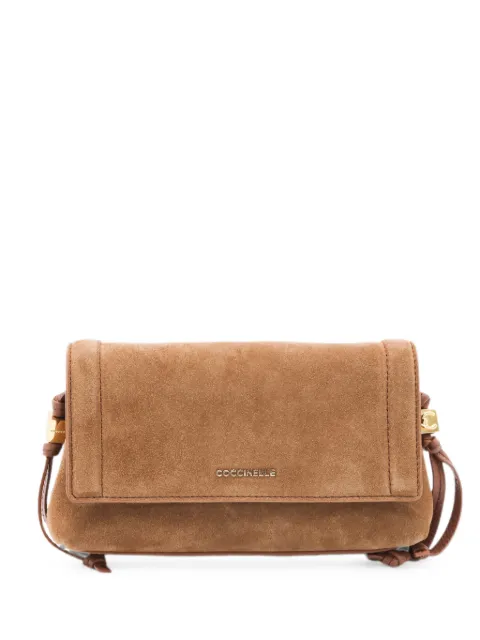 Coccinelle mini Thess suede leather shoulder bag Brown E5VCB550101