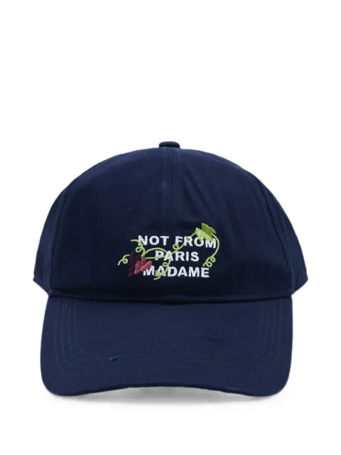 Drôle De Monsieur embroidered Vine-slogan baseball cap Blue LCP206