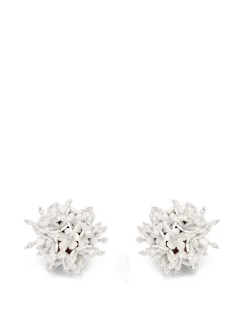 Oscar de la Renta Firework clip-on earrings White F26J111