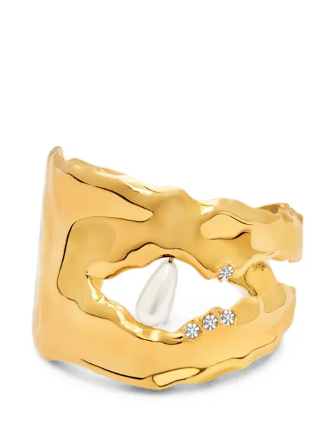 Oscar de la Renta hammered cuff bracelet Gold F26J704