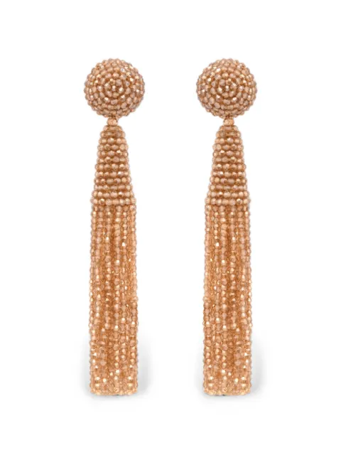 Oscar de la Renta beaded tassel earrings Gold F26J100