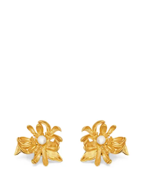 Oscar de la Renta Chrysanthemum earrings Gold F26J931