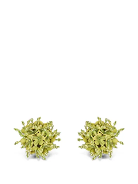 Oscar de la Renta Firework clip-on earrings Green F26J111
