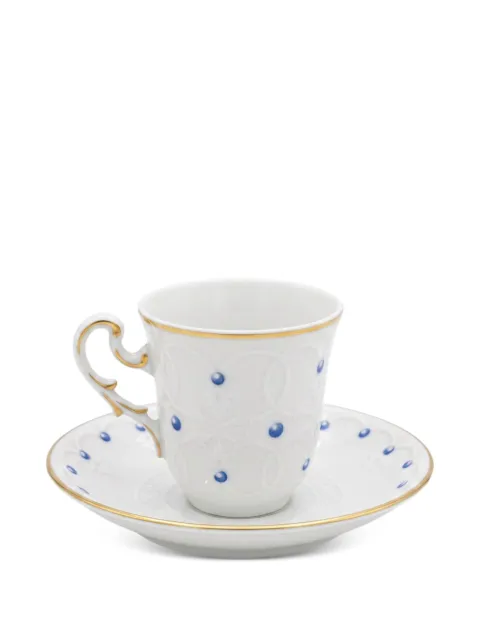 GINORI 1735 Museo Le Perle coffee cup and saucer (set of six) White 061001269001120