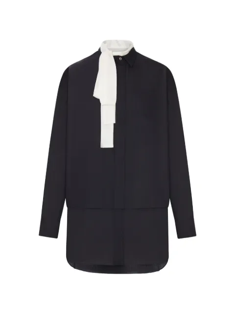 sacai mini layered pussy-bow dress Black 2608566