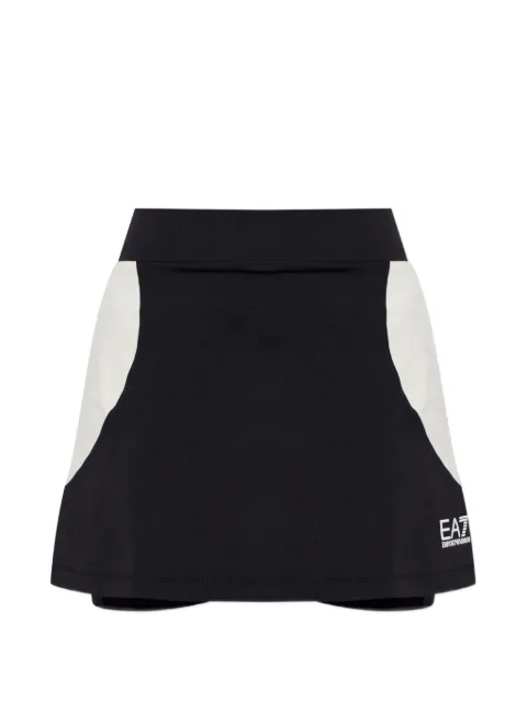 Ea7 Emporio Armani logo-print panelled skorts Black 7W001320AF14524