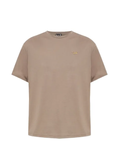 Ea7 Emporio Armani logo-plaque short-sleeve T-shirt Neutrals 7W000189AF13919