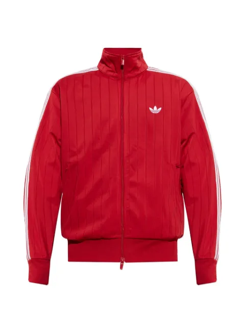 adidas logo-embroidered zip-up sweater Red KE4126