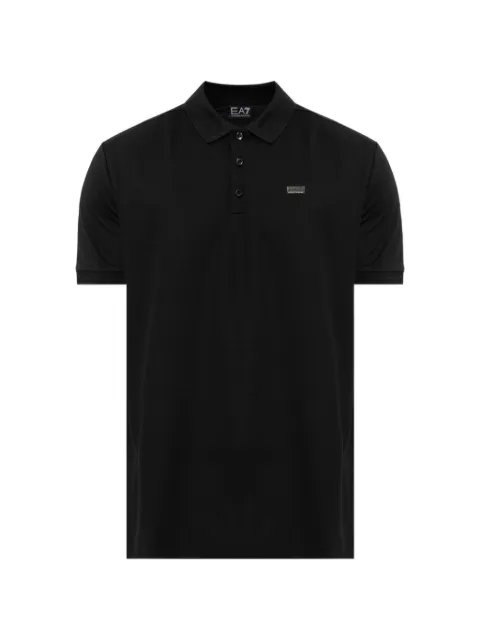 Ea7 Emporio Armani logo-plaque polo shirt Black 7M002097AF13862