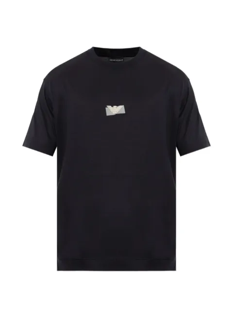 Emporio Armani logo-print short-sleeve T-shirt Blue EM007040AF10017