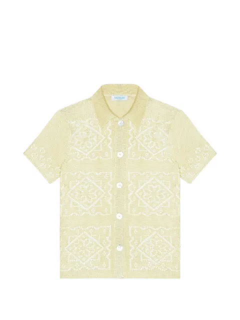 Calle Del Mar handkerchief short-sleeve shirt Yellow CDMPS029