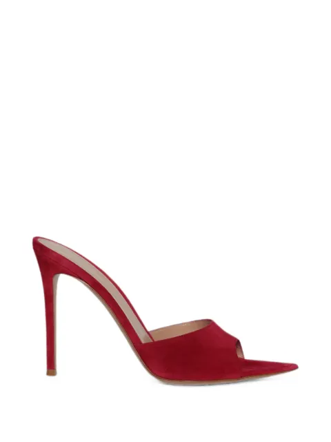 Gianvito Rossi Elle suede sandals Red G1508015RICCAM