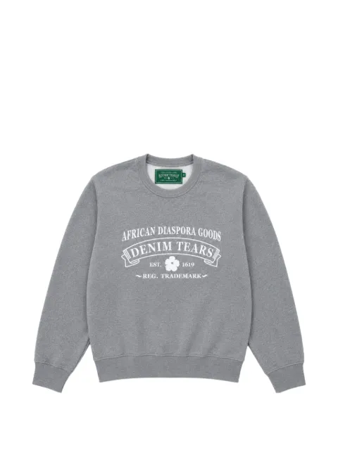 Denim Tears logo-print crew-neck sweatshirt Grey DT684