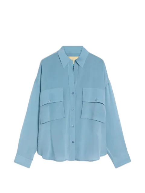 MOMONÌ Pitanga silk shirt Blue 266MMOSH01326612MO