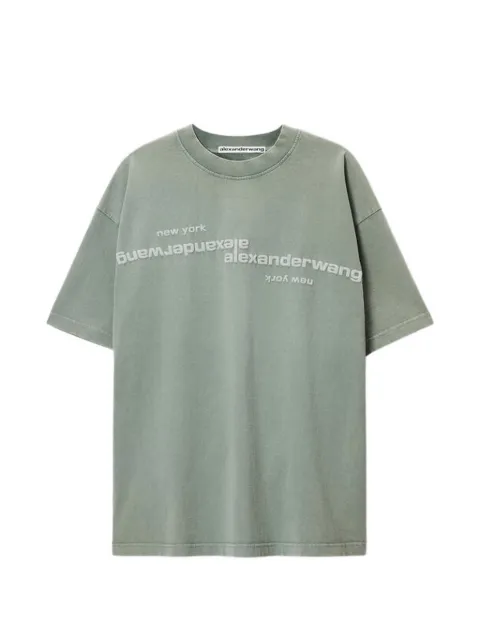 Alexander Wang logo-print T-shirt Green UCC3261926
