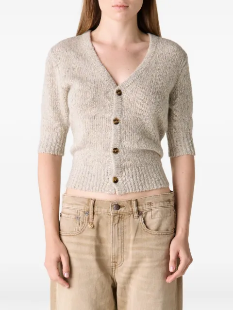 R13 cashmere elbow-sleeve cardigan Neutrals R13WY303Y295AOAT