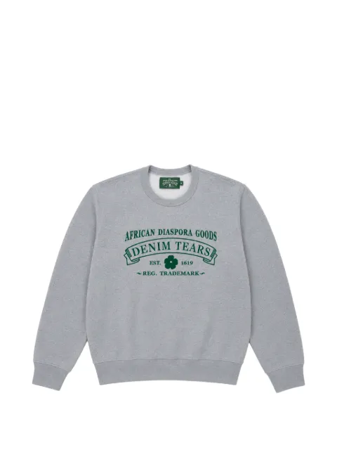 Denim Tears logo-print crew-neck sweatshirt Grey DT683