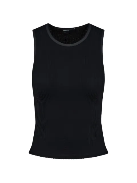 Smythe textured-knit racerback tank top Black AS2506B