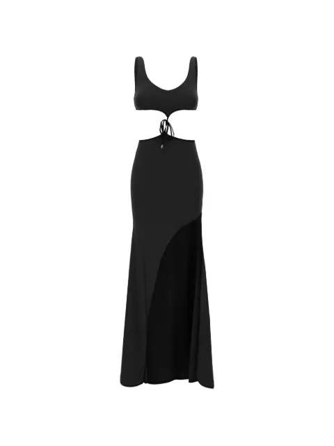 Maison Anami cut-out side-slit maxi dress Black E25A2
