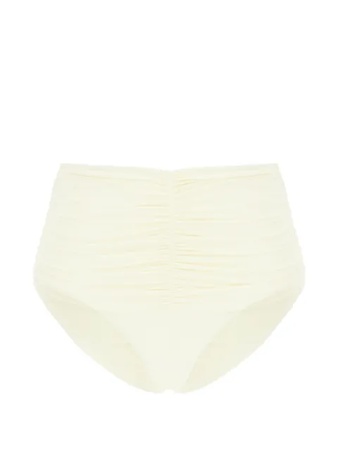 Maison Anami ruched high-waisted bikini bottoms Neutrals E25C1