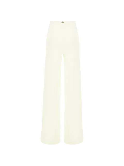 Maison Anami logo-plaque wide-leg trousers Neutrals E25P1