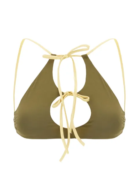 Maison Anami reversible cut-out bikini top Green E25T3D