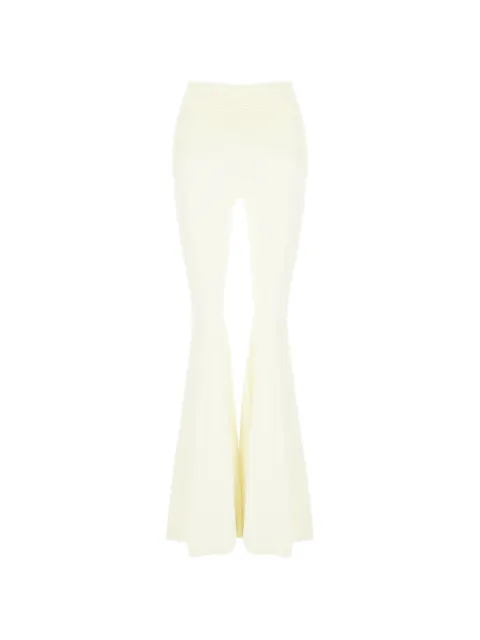 Maison Anami ruched flared trousers Neutrals E25P4