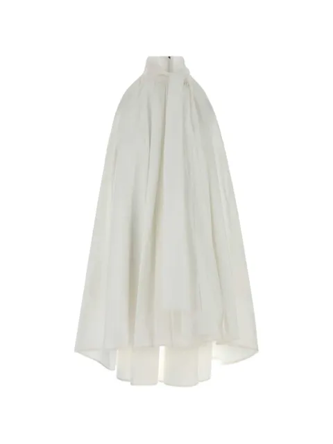 Givenchy tie-neck pleated mini dress White BW22ZZ1634