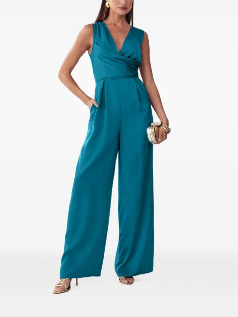 WILLA wrap-style sleeveless jumpsuit Blue WI02294