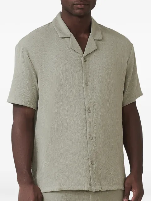 MAUVAIS crinkled short-sleeve shirt Green MAUSS2504FS