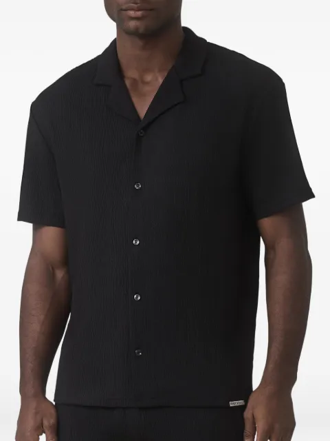 MAUVAIS Eivissa plissé short-sleeve shirt Black MAUSS2300E