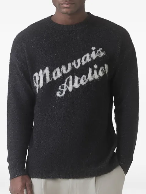 MAUVAIS logo-embellishment sweater Black MAUAW2403A