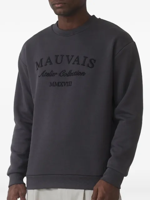MAUVAIS logo-embroidered sweatshirt Grey MAUAW2403R