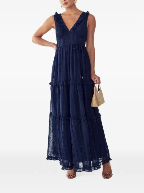 ST MRLO ruffled tiered maxi dress Blue MR02188