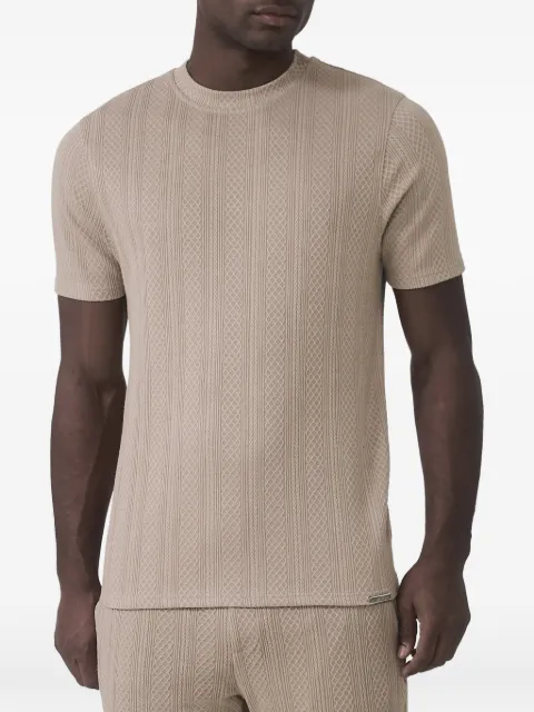 MAUVAIS cable-knit textured T-shirt Neutrals MAUSS2503TT