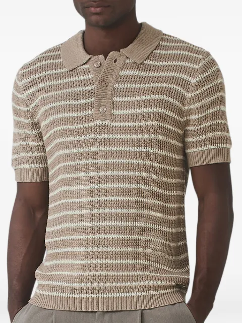 MAUVAIS striped polo shirt Neutrals MAUAW2505F
