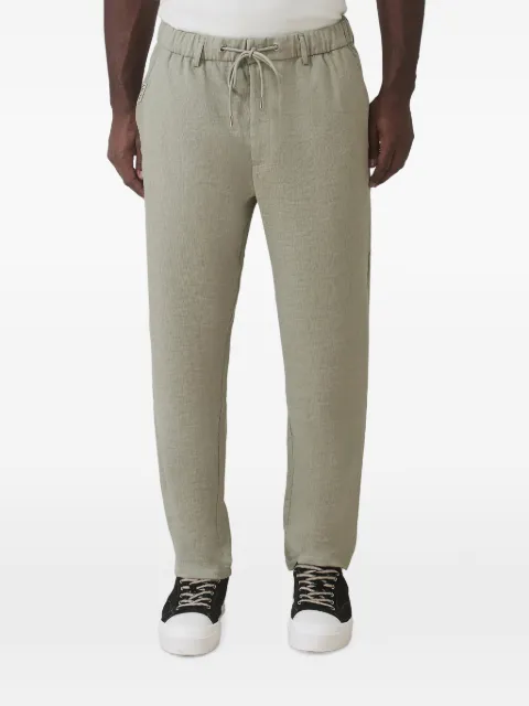 MAUVAIS drawstring-waist textured-finish trousers Green MAUSS2402FRT