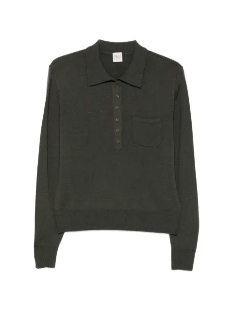 19.61 MILANO button-fastening chest-pocket polo top Green EM138AM0255