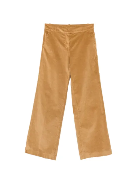 19.61 MILANO velvet wide-leg trousers Brown EP101FT4875