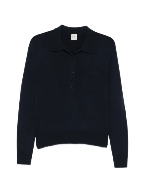 19.61 MILANO button-fastening polo top Blue EM138AM0255