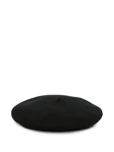 Emporio Armani logo-embossed beret Black EW005464AF28948