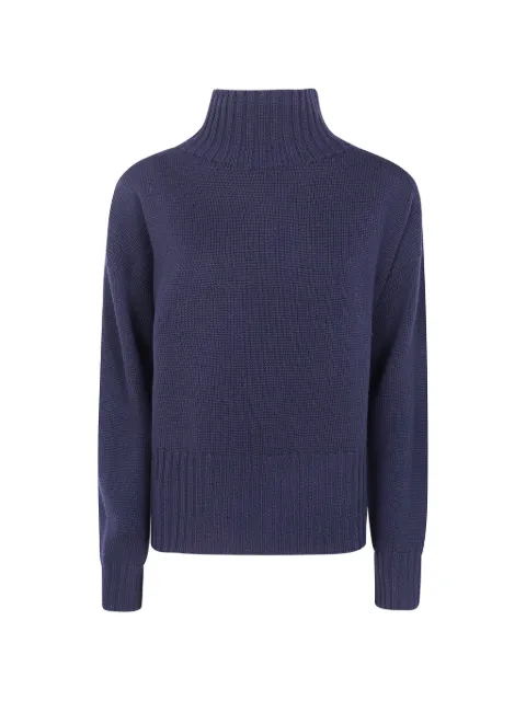 Drumohr ribbed-knit high-neck sweater Blue L5MN504L