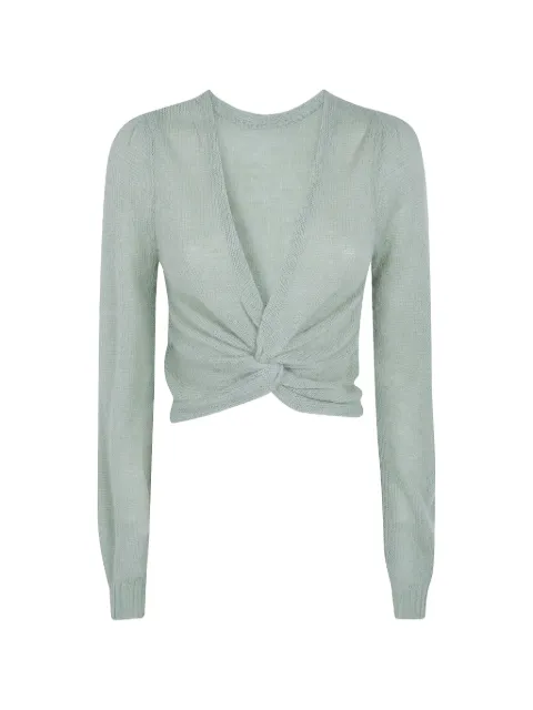 TWINSET twist-detail sweater Green 262TP3153