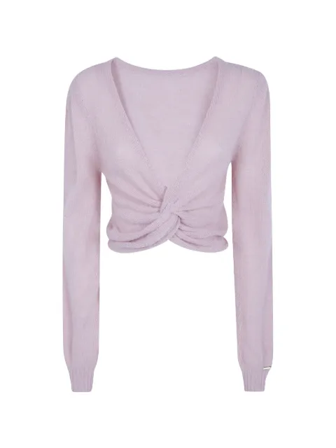 TWINSET dual-use knit shrug with criss-cross Pink 262TP3153