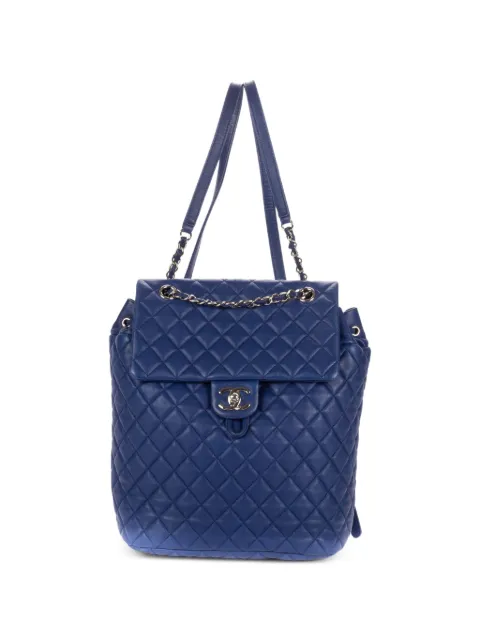 CHANEL Pre-Owned large Urban Spirit quilted backpack Blue 22166896