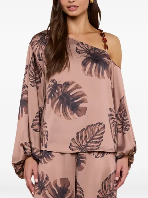 L'Agence Asami one-shoulder blouse Brown 40706WPI