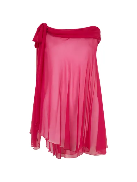 Alberta Ferretti draped asymmetric-neck top Pink A02250114